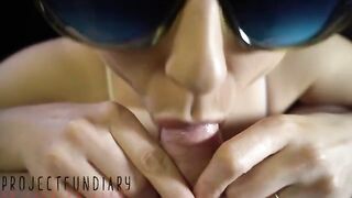 Foreskin play and smegma close-up with intense cum shot