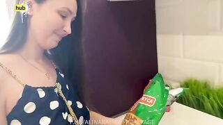 A young guy was upset, so his stepmom tried to distract him with her charms