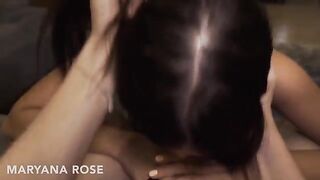 A friend taught Maryana Rose how to fuck and suck cock properly