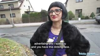 French babe Candy Scott gets fucked by stranger for cash in a risky spot