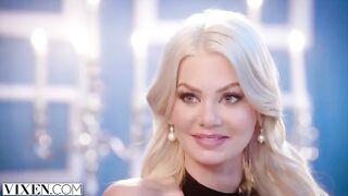 A stunning blonde, Riley Steel, gets a private room with her man