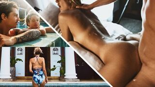 Sex and surf on the sea for a couple