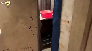 Stepmommy punished the stepson for looking at her in the bath