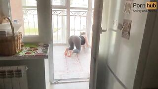 My stepmom was stuck on the balcony and of course I came to her rescue