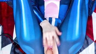 Ochako Uraraka gets fucked by a vibrator in a life-like cosplay scene