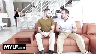 MILF thanks army brat with sex after he saved her