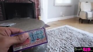 Petite babe gets ordered to suck her stepbrother's cock