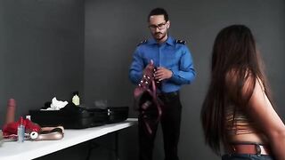 TSA agent found a toy in the bag and fucked me hard