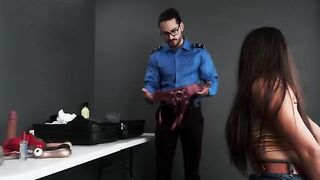 TSA agent found a toy in the bag and fucked me hard