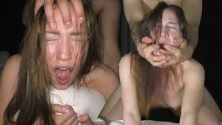 A petite college girl is getting fucked hard and dirty