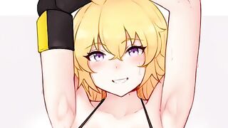 Yang teaches you how to control ejaculation by jerking off with her