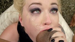 A blonde girl with a big ass, Misha Cross, is ready for deep anal sex in this steamy scene