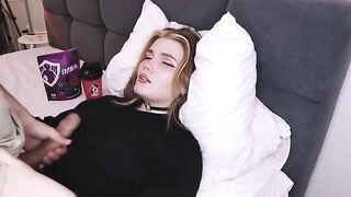 The guy came on the tits of a cute girl, it was a wild scene