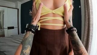 A gorgeous blowjob and cumshot for the beautiful woman