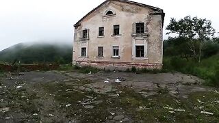Exhibitionist girl walks through abandoned buildings part 1