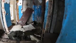 Exhibitionist girl walks through abandoned buildings part 1