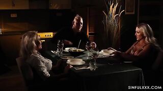 The couple has an unusual custom to eat each other’s pussy slowly