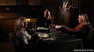 The couple has an unusual custom to eat each other’s pussy slowly