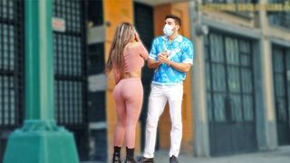 Latina with big ass seduces a rich stranger to fuck her hard