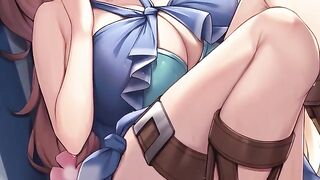 Raphtalia helps with ejaculation in this hot anime JOI scene