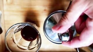 The girl was awakened by the aroma of freshly brewed coffee