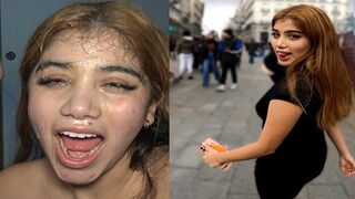 Submissive Latina teen Marina Gold gets fucked hard after being picked up in the street