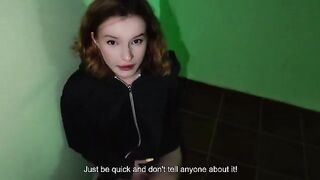 My parents are at home, let's have sex in the entrance!