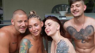 Real amateur foursome sex with two couples, OWIAKS and LeoKleo - PornoNoNo