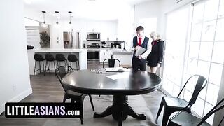 Nerdy Asian college girl Chloe Surreal gets fucked hard