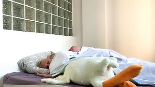 I calmed down my step-sister who had a nightmare, it was hot