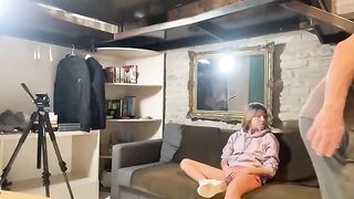 A blonde is being fucked by her boyfriend on the camera