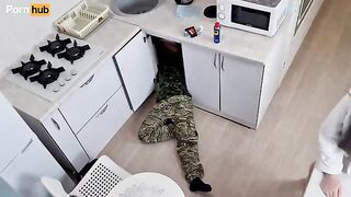 A girl is very angry with her husband because he forgot to pay the locksmith again