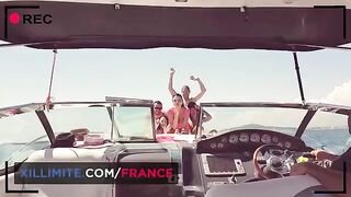 Sex on the yacht with a stunning French brunette mature