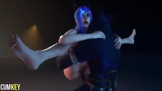 Furry woman fucked by a large penis of a monster