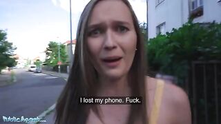 Stacy Cruz gets her perfect boobs out for cash on the street