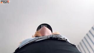 A girl arranged a surprise and sat on my face in a police suit, it was intense