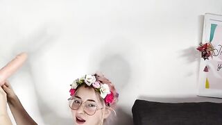 Teen Argentina fucks a big dick with her mouth