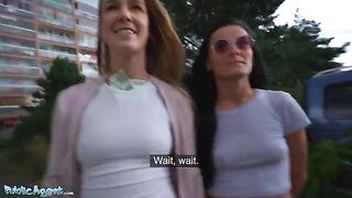Public Agent finds two sexy Czech girls for a threesome in his basement