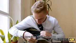 Instead of studying, the guy was fucking his sexy tutor
