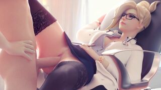 Overwatch Mercy animated videos with hot action, June 3rd week