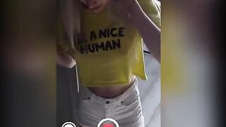 An exchange student meets a cute girl for the first time