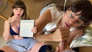 Roleplay therapy with a dirty-speaking psychologist who performs a blowjob