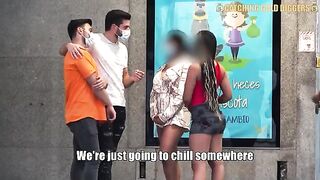 Two hot Mexican teens picked up from the bus stop for an unforgettable encounter