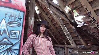 Casting sex with blonde amateur on the street for Public Agent
