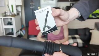 A cute girl tests a new Lovenote sex toy and reaches intense climax