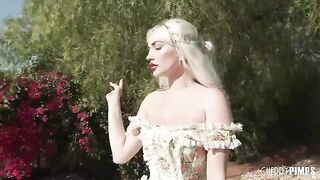 Skye Blue got her pussy railed by Jay Romero under a starlit sky