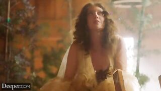 A goddess with incredible powers, Elena Koshka, takes on two lovers in a thrilling scene