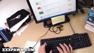 I was desperate, so I fucked the broke college student Nicki Ortega in my pawn shop