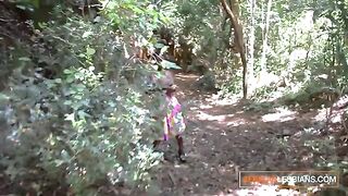 African girls in a steamy lesbian homemade experiment