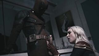 Deadpool fucks Captain Marvel hard in this full scene parody